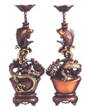 Wealth Carp on Dragon Candle Holder