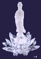 Kuan Yin Buddha on Crystal Lotus Flower