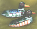 Wooden Painting Mandarin Duck